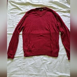 Sonoma Men's Red V-Neck Sweater